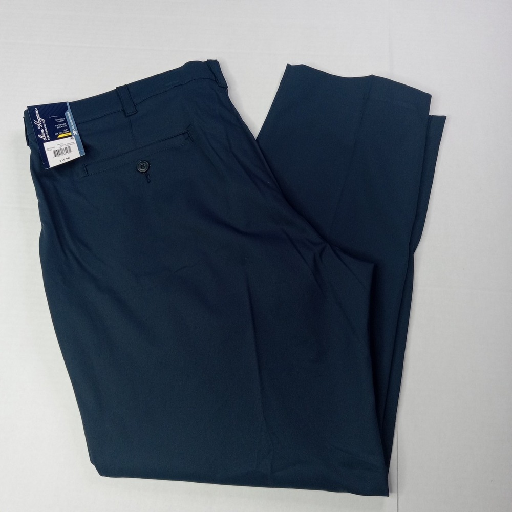Ben Hogan Performance Pants Men's Size 40x30 Blue Stretch UPF 50 Moisture Wick
